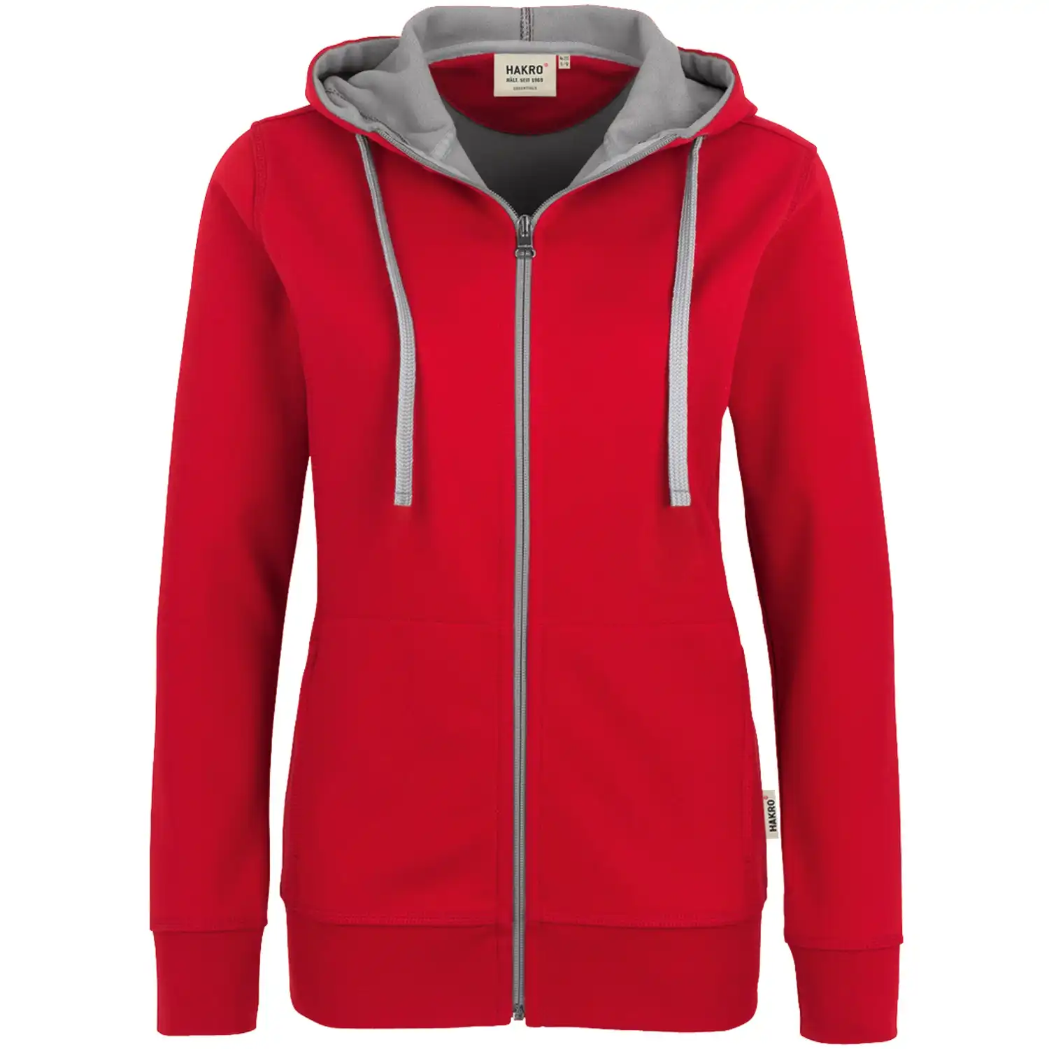 Damen-Kapuzen-Jacke Bonded 255 in Rot, L - Bild 1