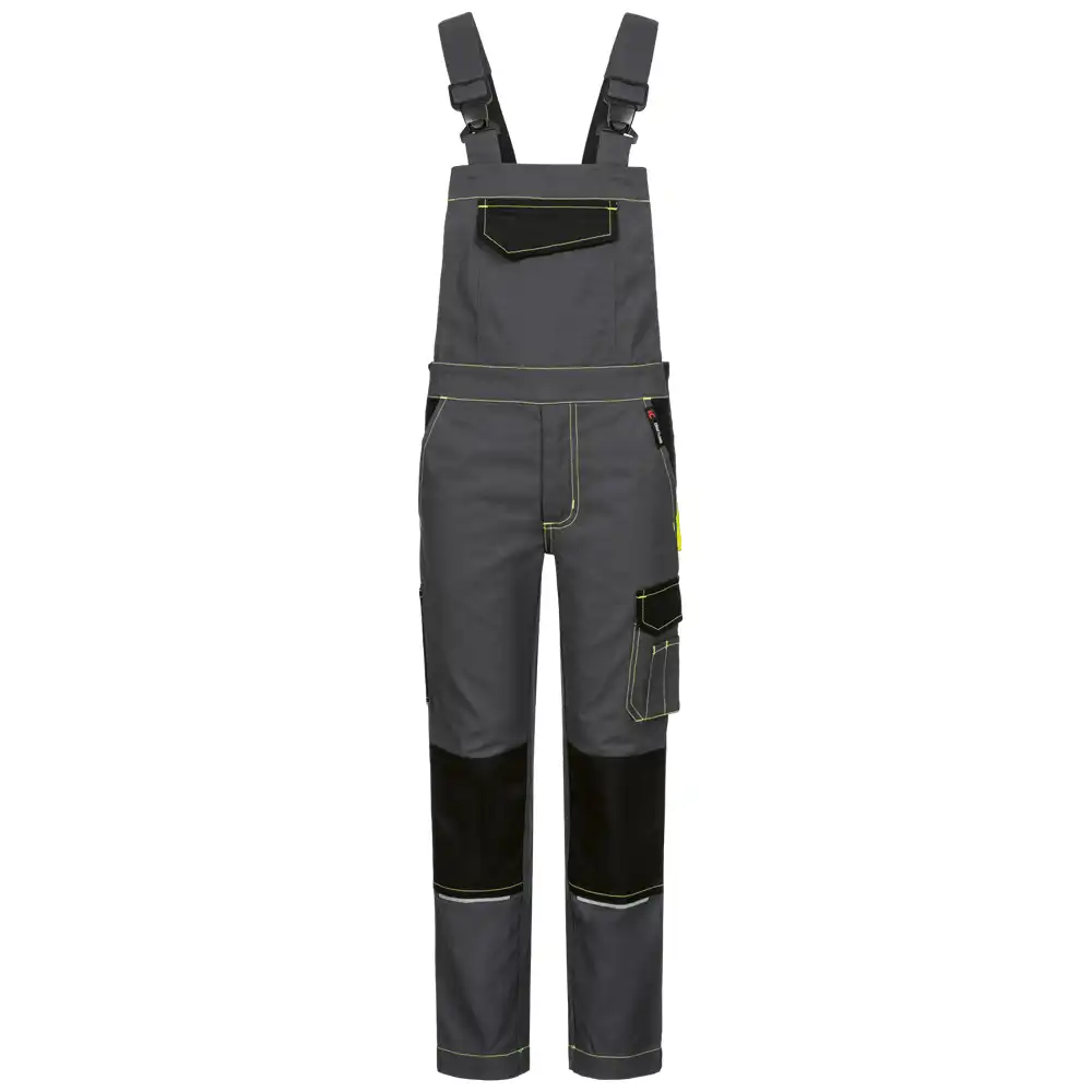 Kinder Latzhose "RIKUS"  grau/schwarz in 122/128 - Bild 1