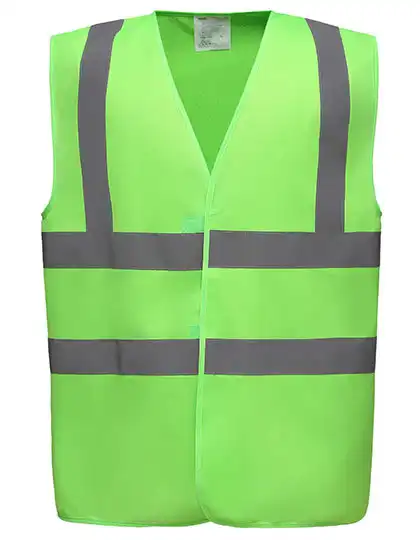 Warnschutz-Weste High-Vis 2-Bands "YK100" in lime green, XL - Bild 1