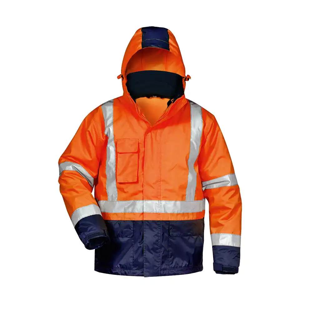 Warnschutz Winterjacke 3in1  in orange/marine, M - Thumbnail 1
