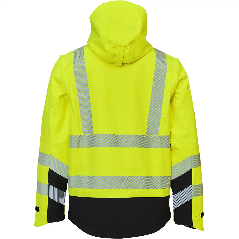 Warnschutz Softshelljacke 2-in-1 "117300R" Visible Xtreme in gelb/schwarz, XL - Thumbnail 2