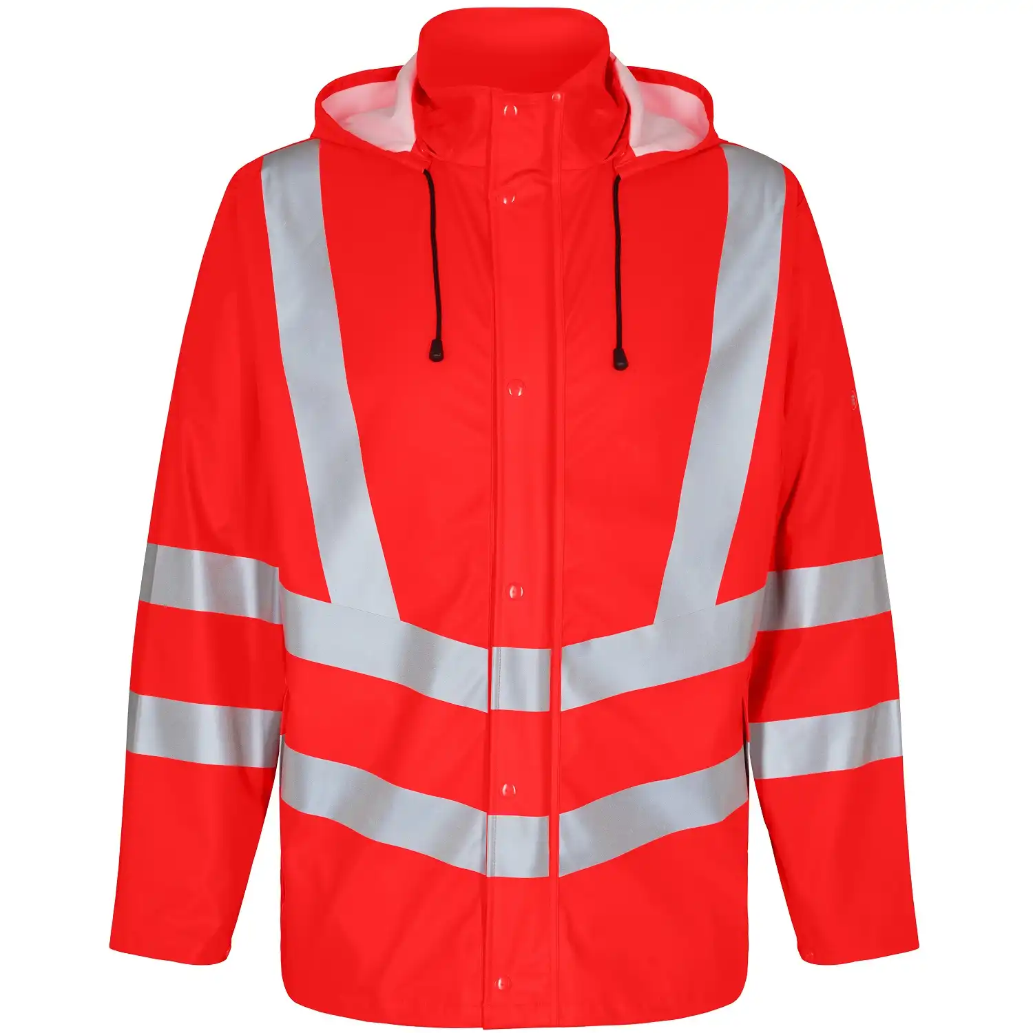 Warnschutz PU-Regenjacke "1921-102" Safety in Rot, L - Bild 1