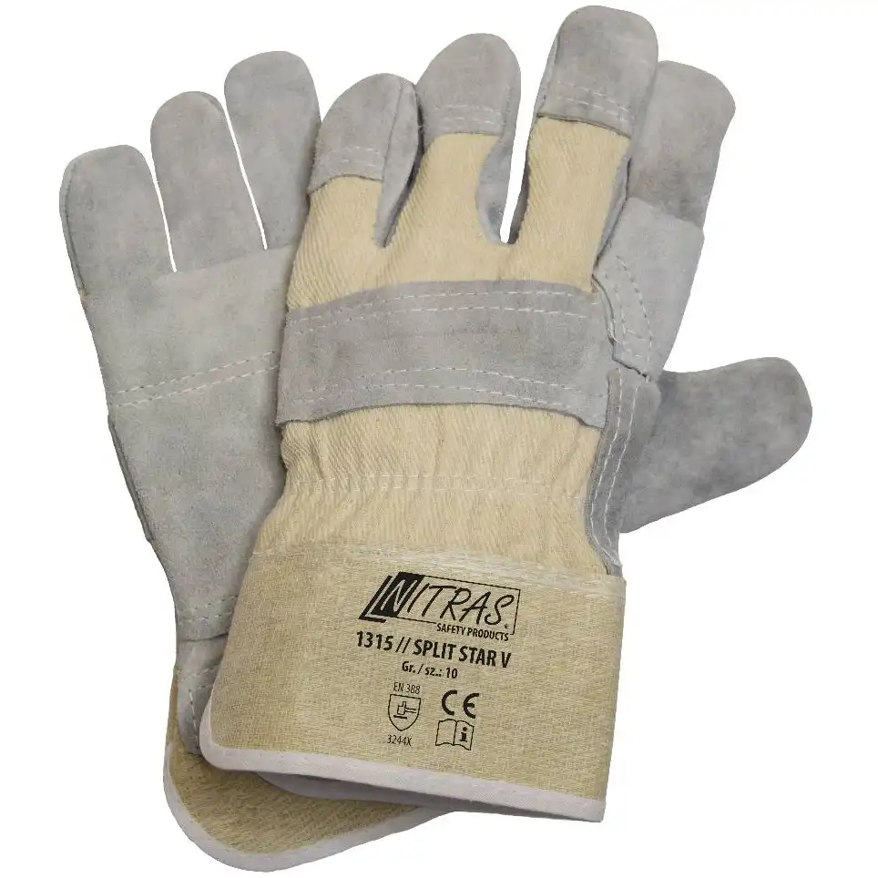 Rindspaltleder-Handschuhe SPLIT STAR V Größe 10 - Bild 1