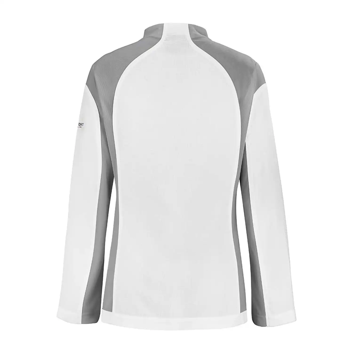 Damen Kochjacke "EMULSION" in weiß/grau, L - Thumbnail 3