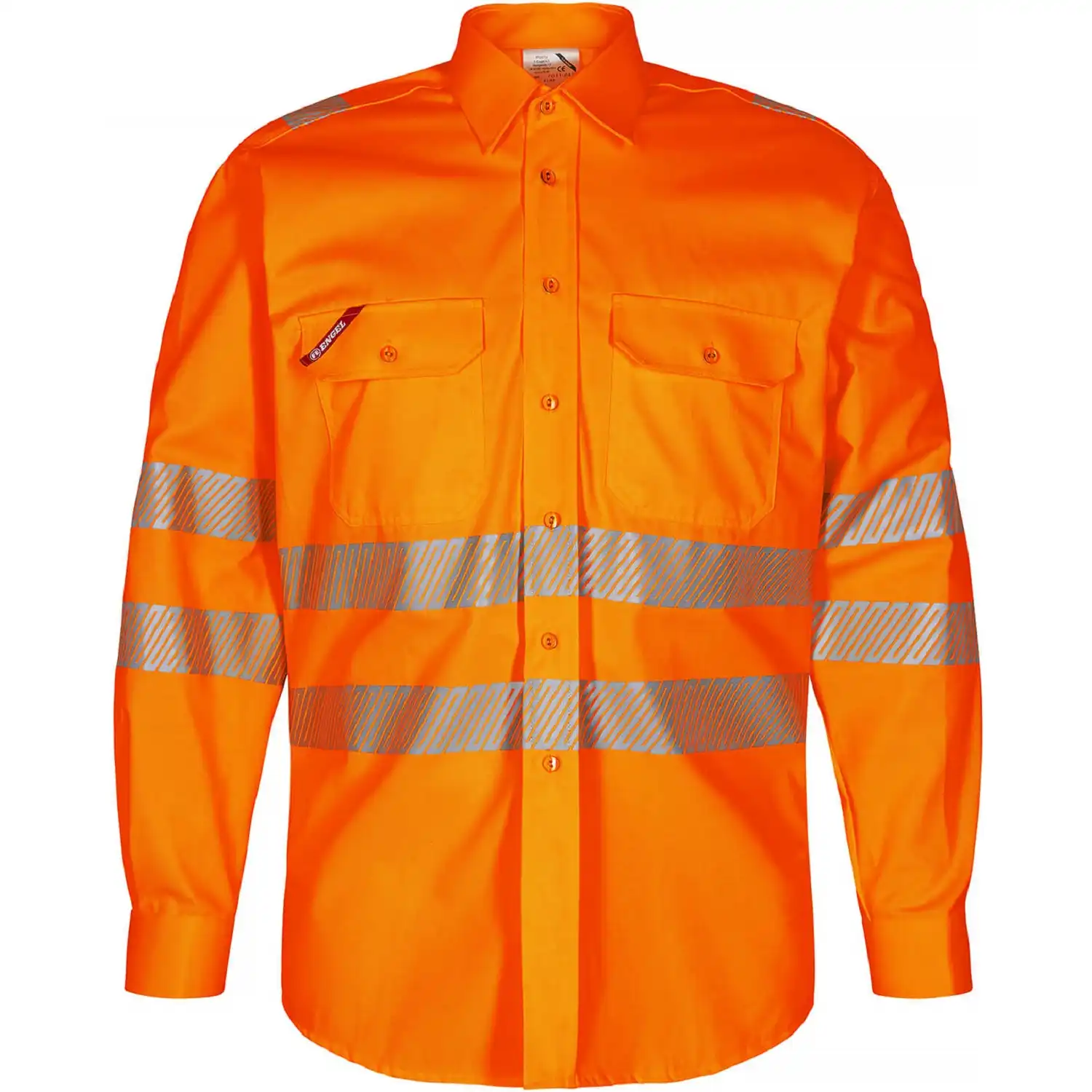 Warnschutzhemd langarm "7011-194" Safety Kl. 3 in Orange, 39/40 - Thumbnail 1
