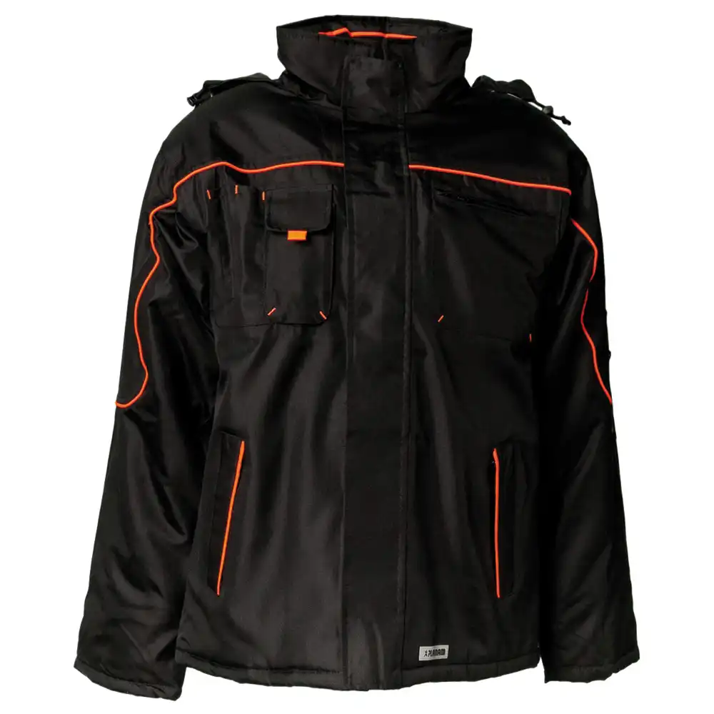 Winterjacke "PIPER" in schwarz/orange, XXL - Thumbnail 1
