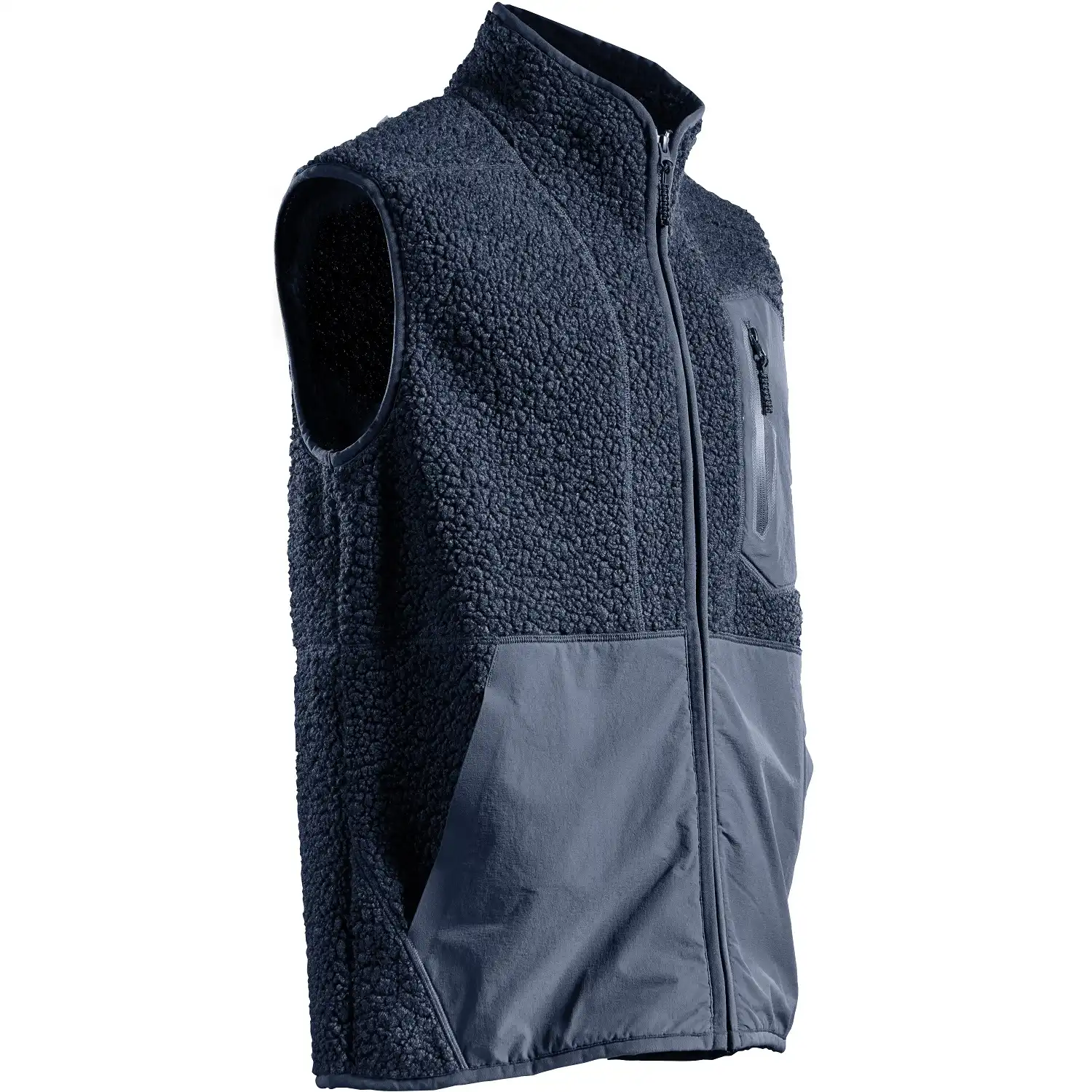 Faserpelzweste "22465-682" Customized in schwarzblau, XXL - Thumbnail 1