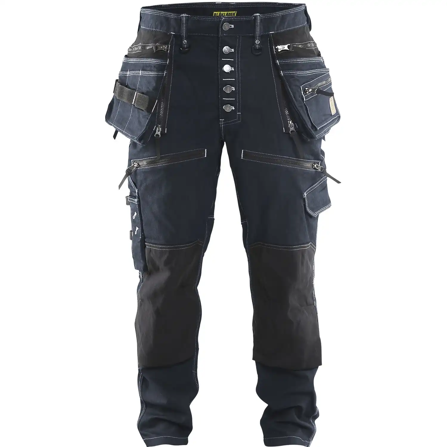 Stretch Jeans-Handwerkerhose "X1900" in marine/schwarz, C46 - Thumbnail 1