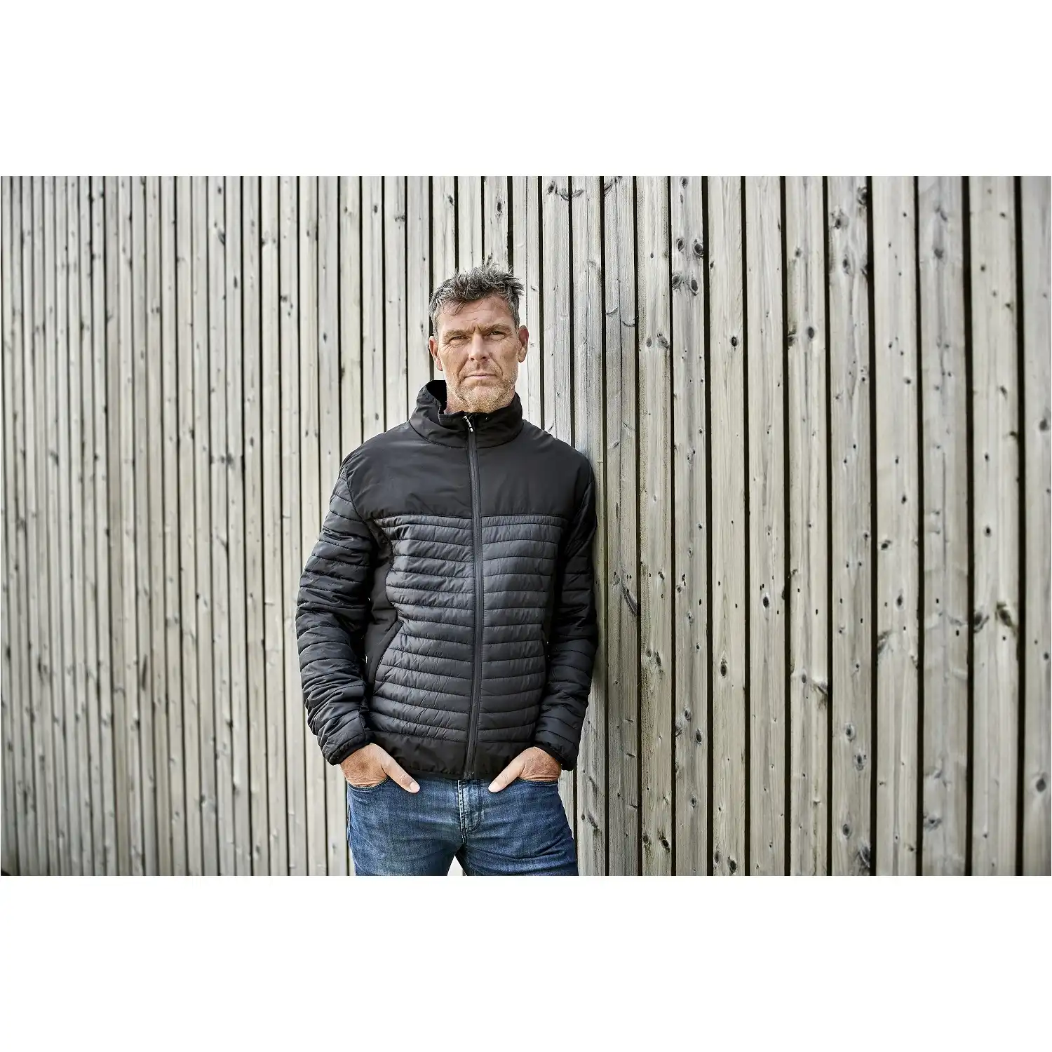 Steppjacke "106001" Elements schwarz in L - Thumbnail 3