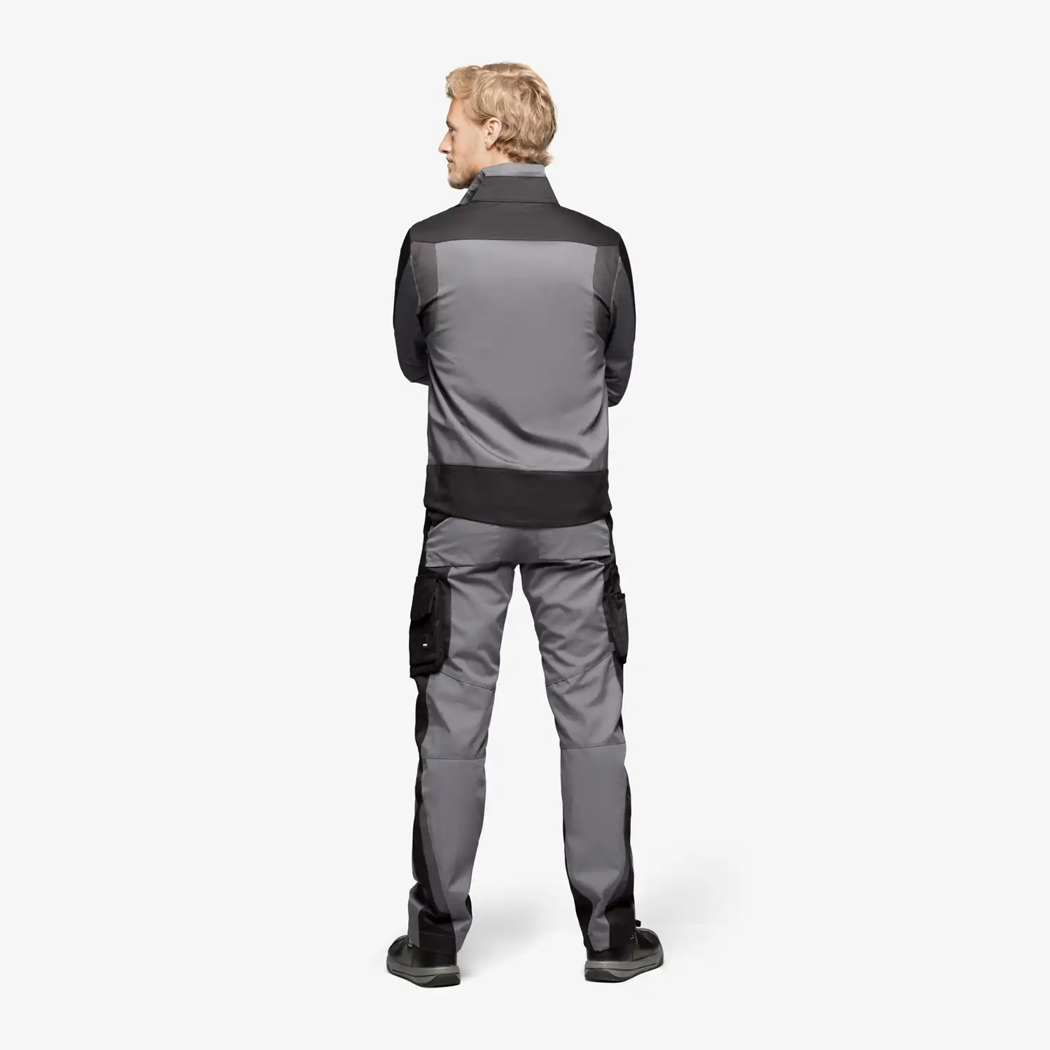 Arbeitsjacke "FRANK" in grau/schwarz, XXL - Thumbnail 2