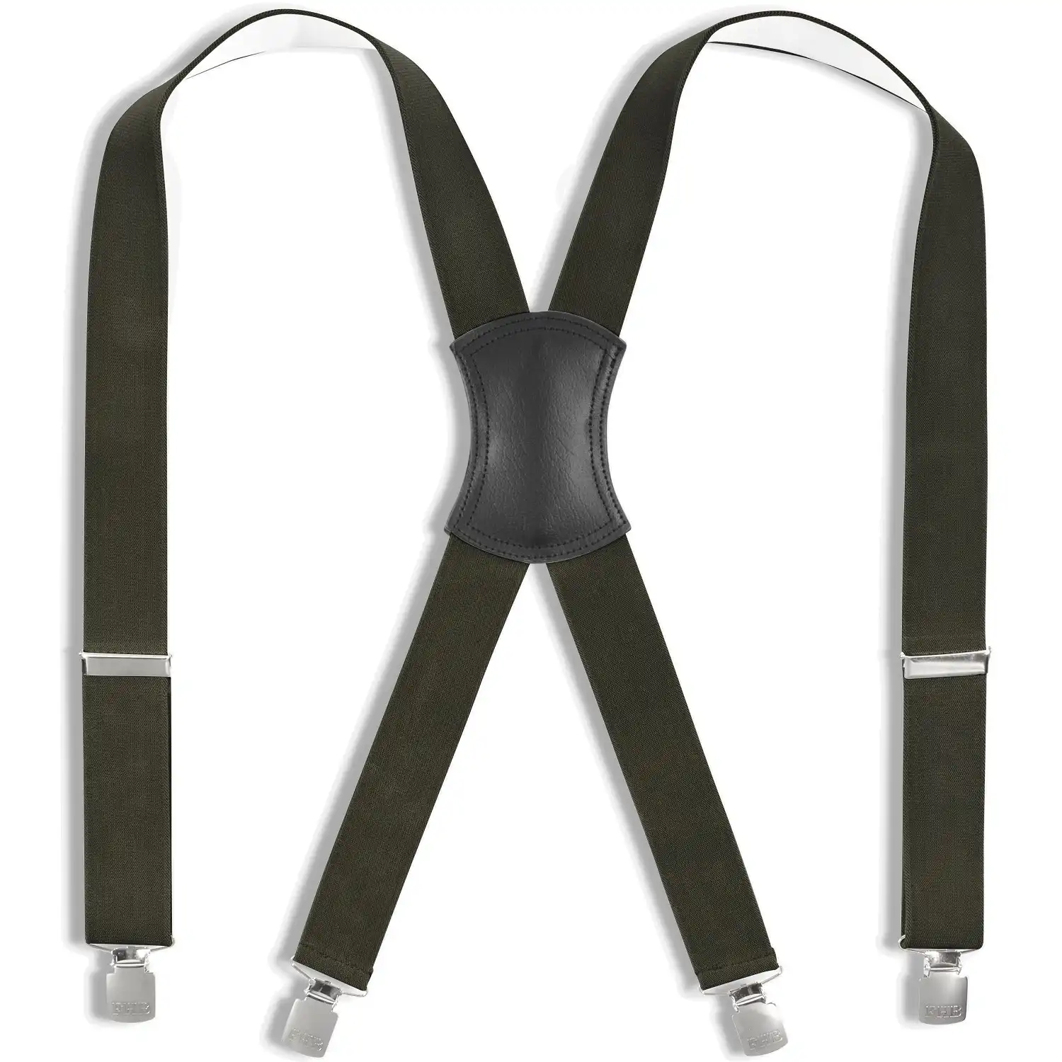 Hosenträger mit Stahlclipsen "ACHIM" 120cm in olive - Bild 1