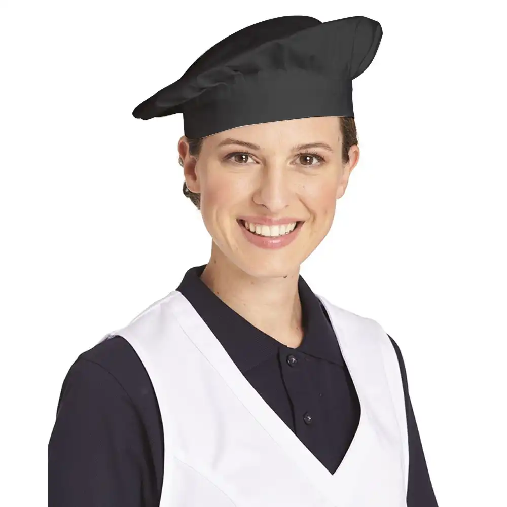 Kochmütze mit Klett "02/846" in schwarz - Thumbnail 1