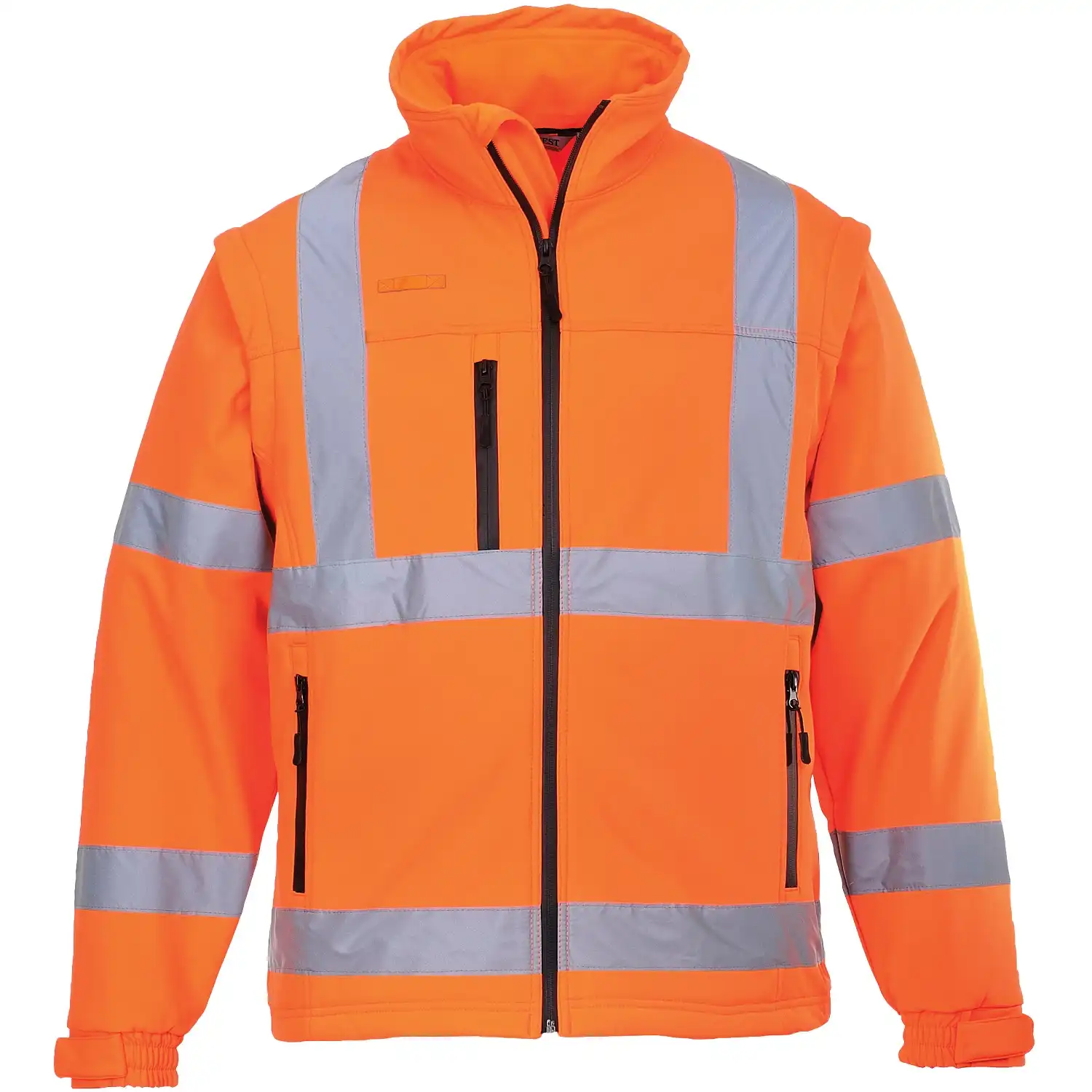 Warnschutz Softshelljacke 2in1 "S428" in Orange, XL - Thumbnail 1