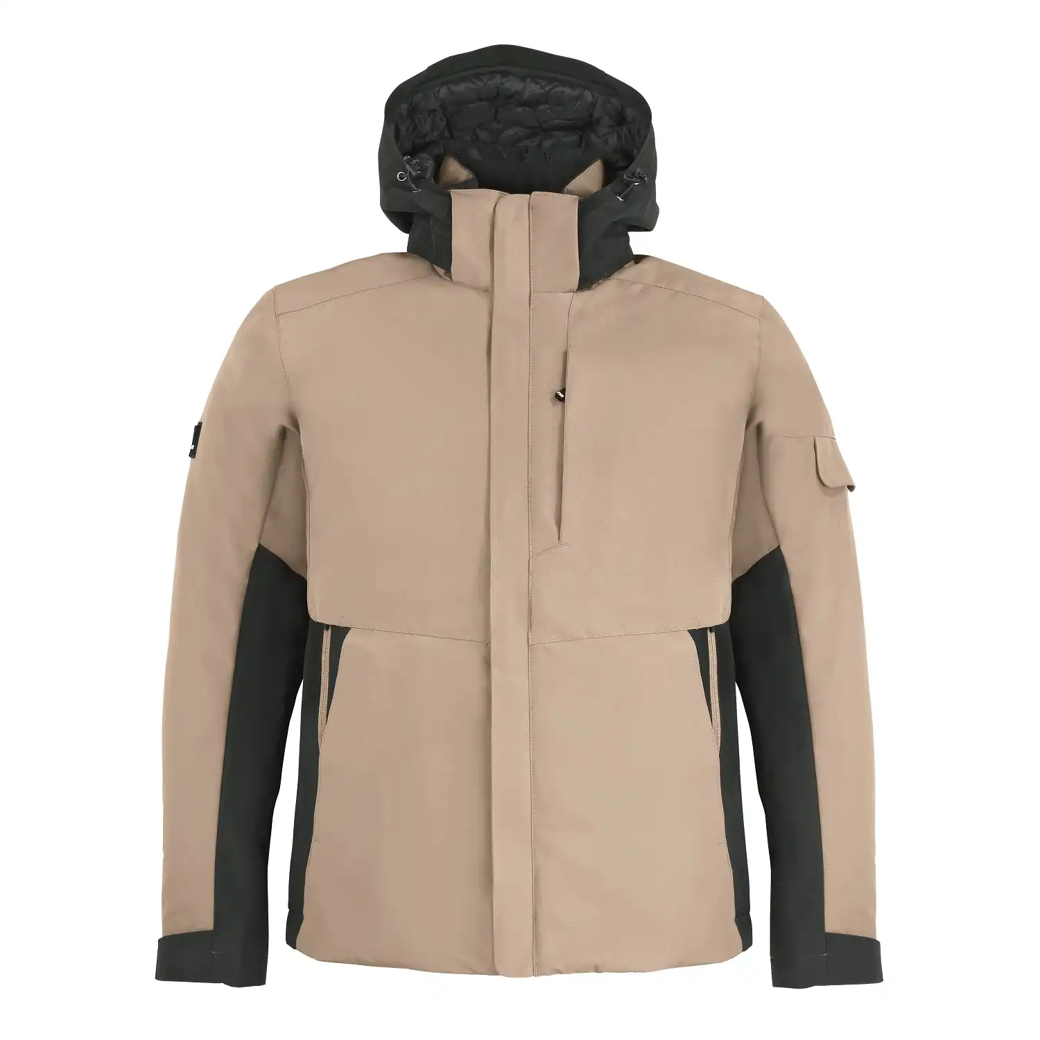 Winterjacke Primaloft® "GEORG" in beige/schwarz, S - Thumbnail 1