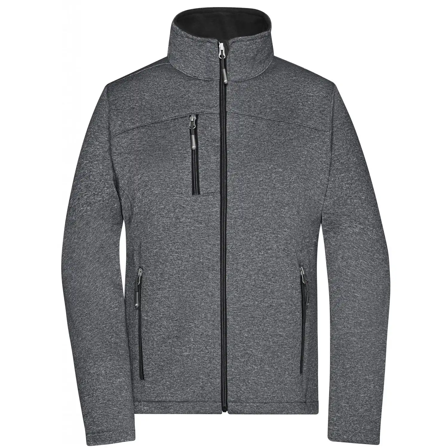Damen Softshelljacke "JN1147"-Daiber in dark-melange/black, XS - Bild 1