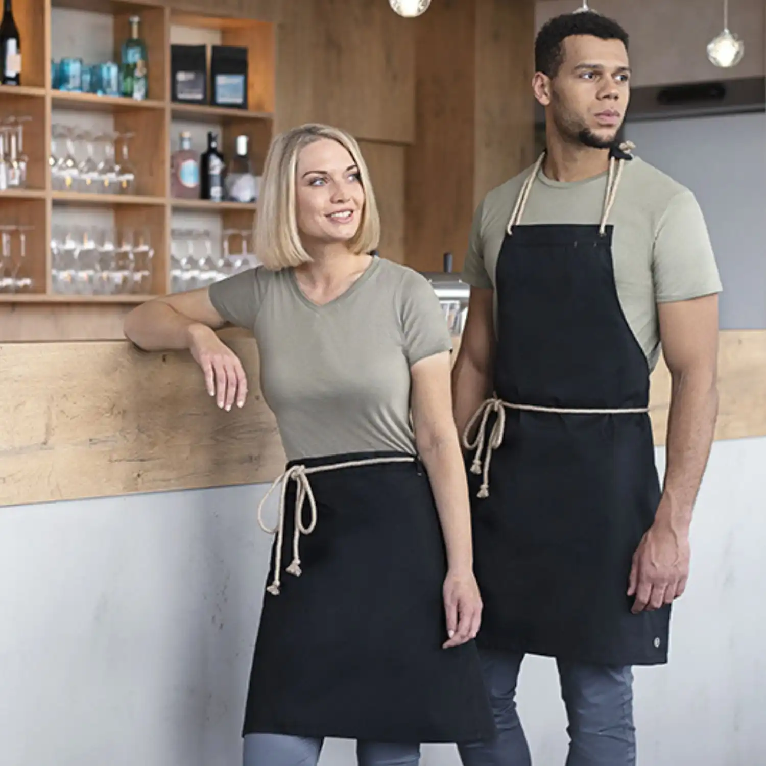 Latzschürze New-Nature "LS 40" in schwarz - Thumbnail 5