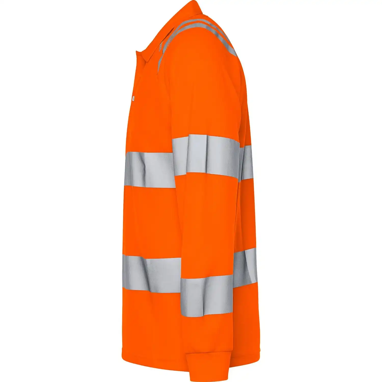 Warnschutz Poloshirt langarm "7864 GPST" in Orange, L - Thumbnail 4
