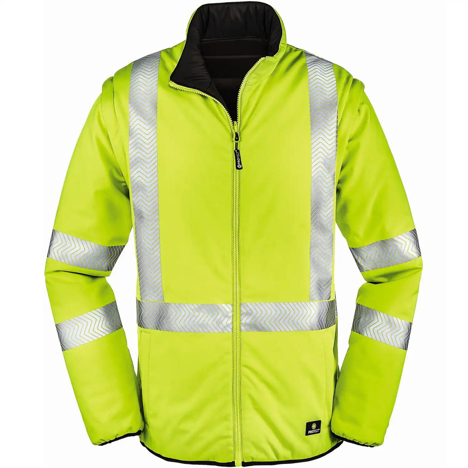 Warnschutz Wende-Softshelljacke RENO gelb in M - Thumbnail 1