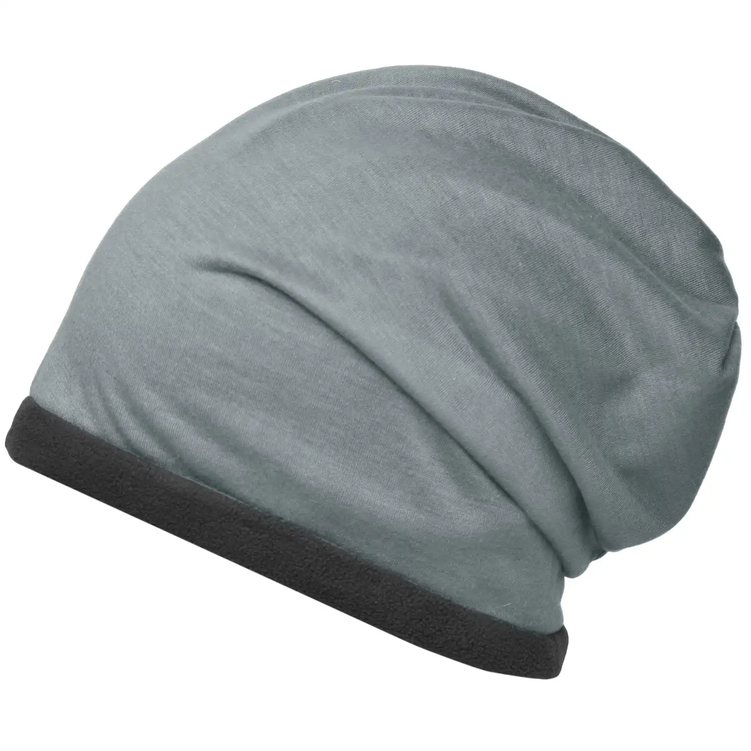 Fleece Beanie "MB7131" in grey-heather/carbon - Thumbnail 1