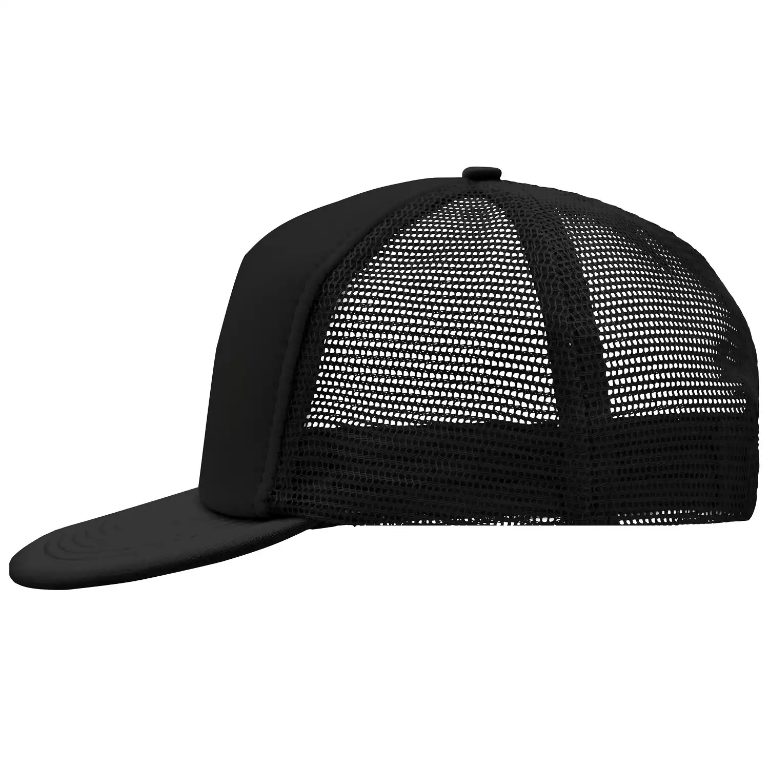 Basecap Trucker "MB6207" 5-Panel-Flat-Peak in black/black - Bild 1