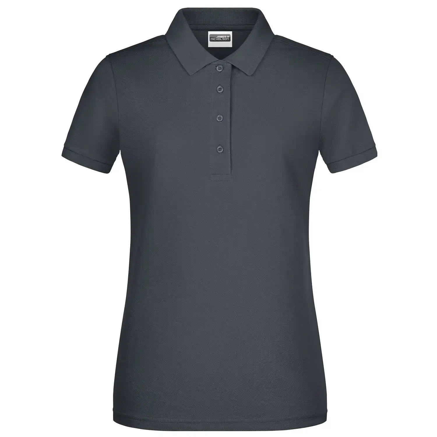 Damen Basic Polo-Shirt "8009" in graphite, L - Thumbnail 1