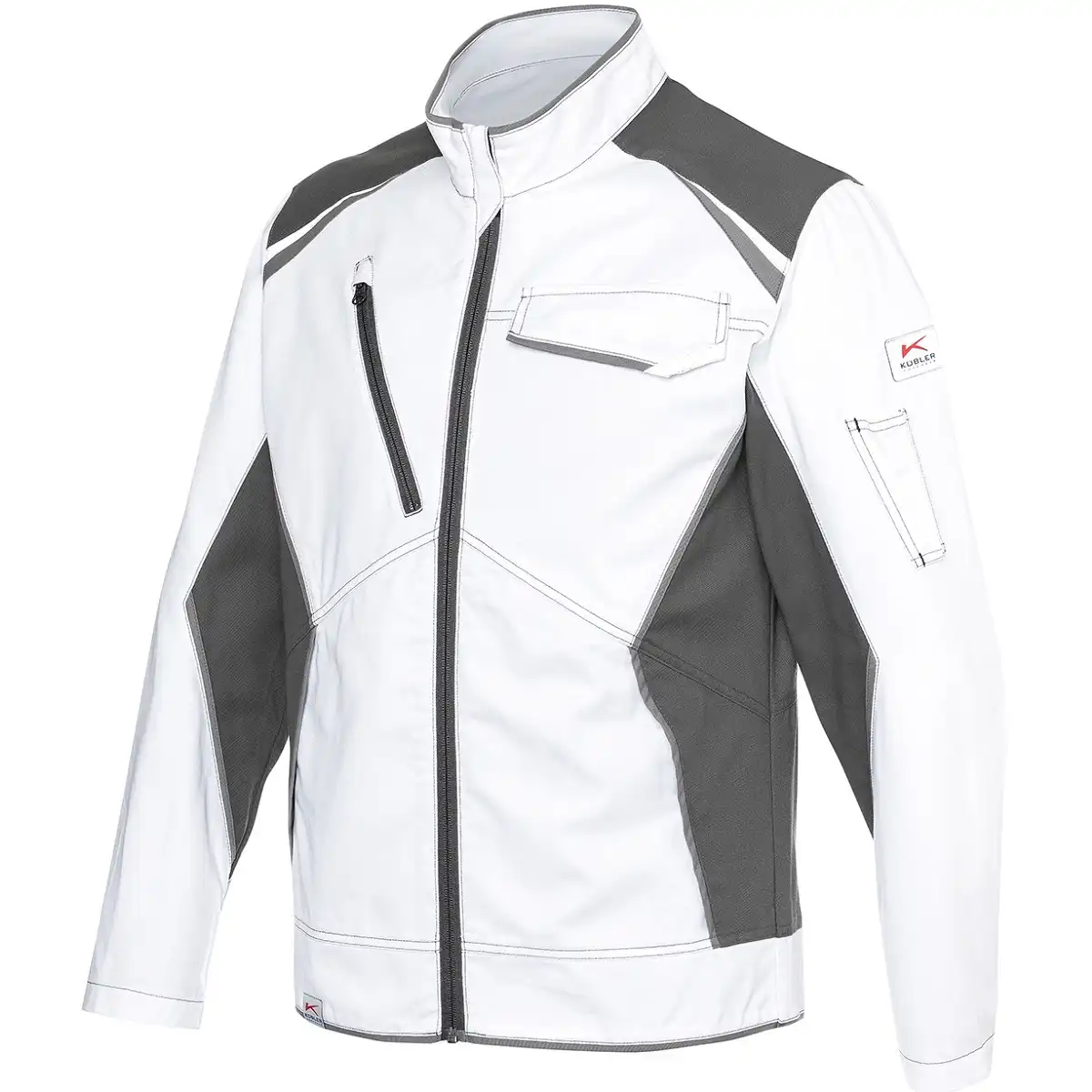 Bundjacke "ICONIQ Cotton" in weiß/anthrazit, 3XL - Thumbnail 1