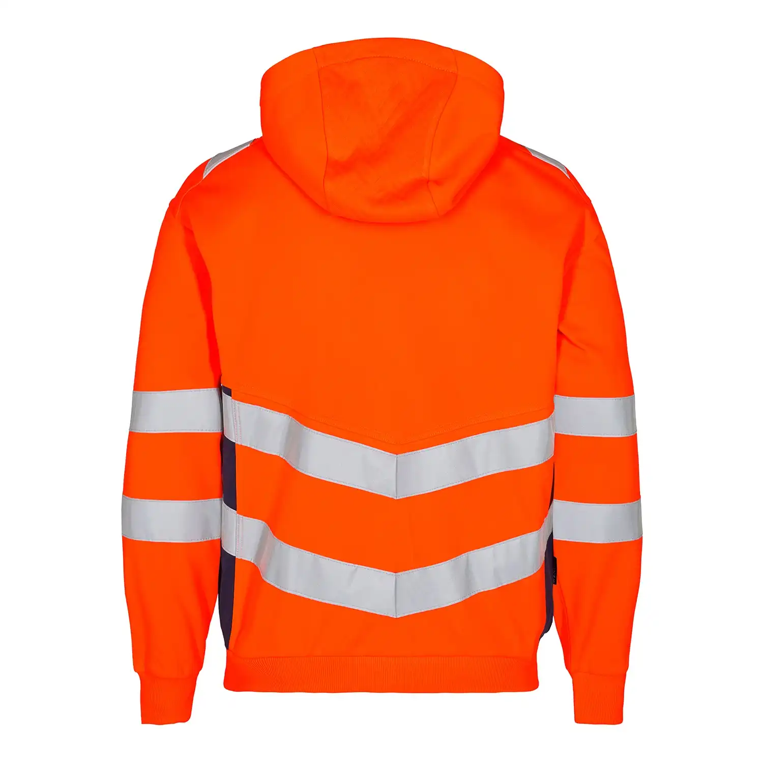 Warnschutz Kapuzen Sweatjacke "8025-241" Safety Kl. 2 in orange/marine, L - Bild 1