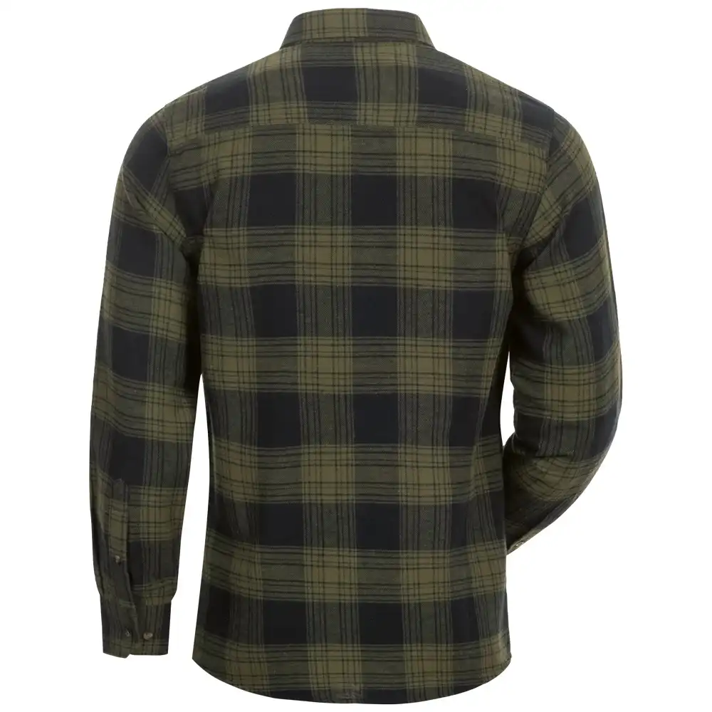 Flanell-Hemd in oliv/schwarz, M - Thumbnail 2