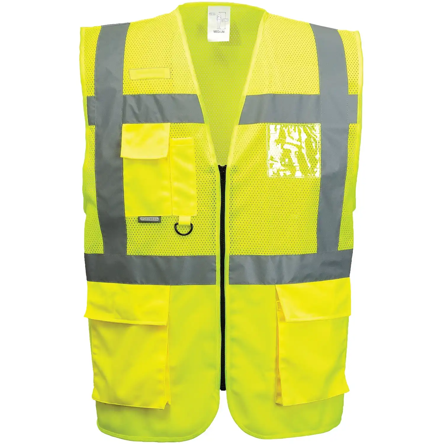 Mesh Warnweste Executive "MADRID" Kl. 1 in gelb, L - Thumbnail 1