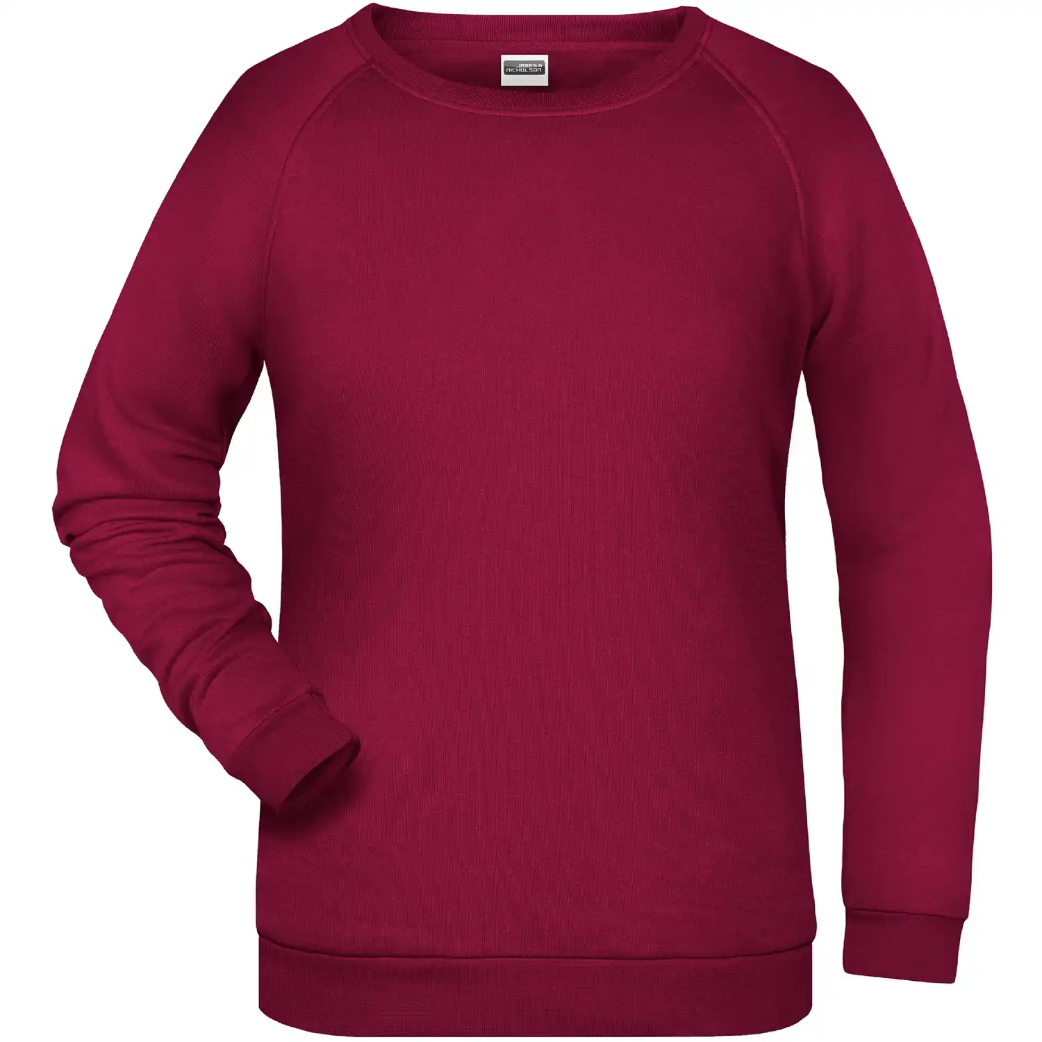Damen Sweatshirt Basic Sweat Lady in wine, M - Bild 1