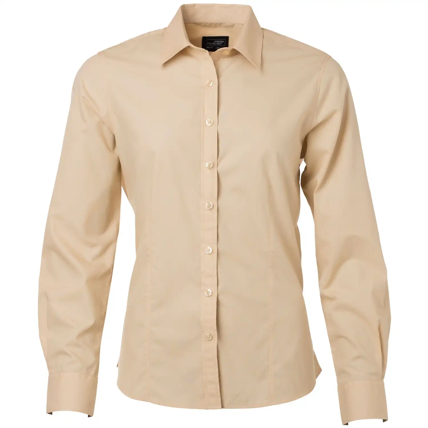 Damen Langarm Bluse "JN677" in stone, M - Bild 1