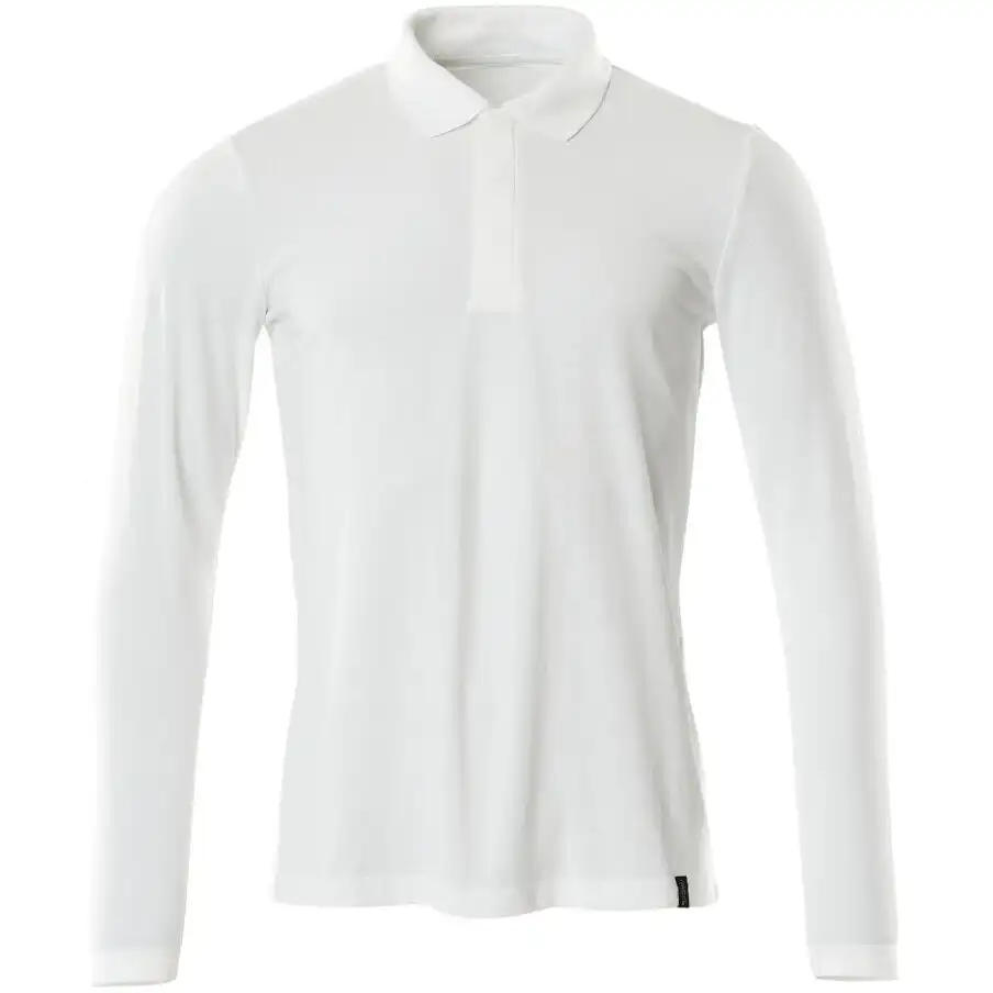 Polo Langarm-Shirt "20483" Crossover in M, Weiß - Bild 1