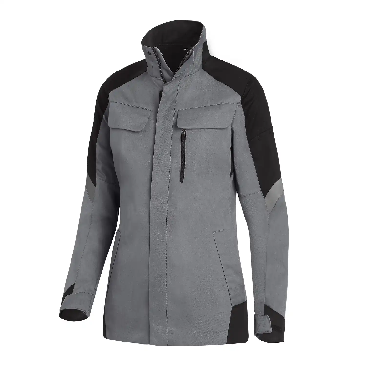 Damen Arbeitsjacke "ANDREA" in grau/schwarz, M - Thumbnail 1