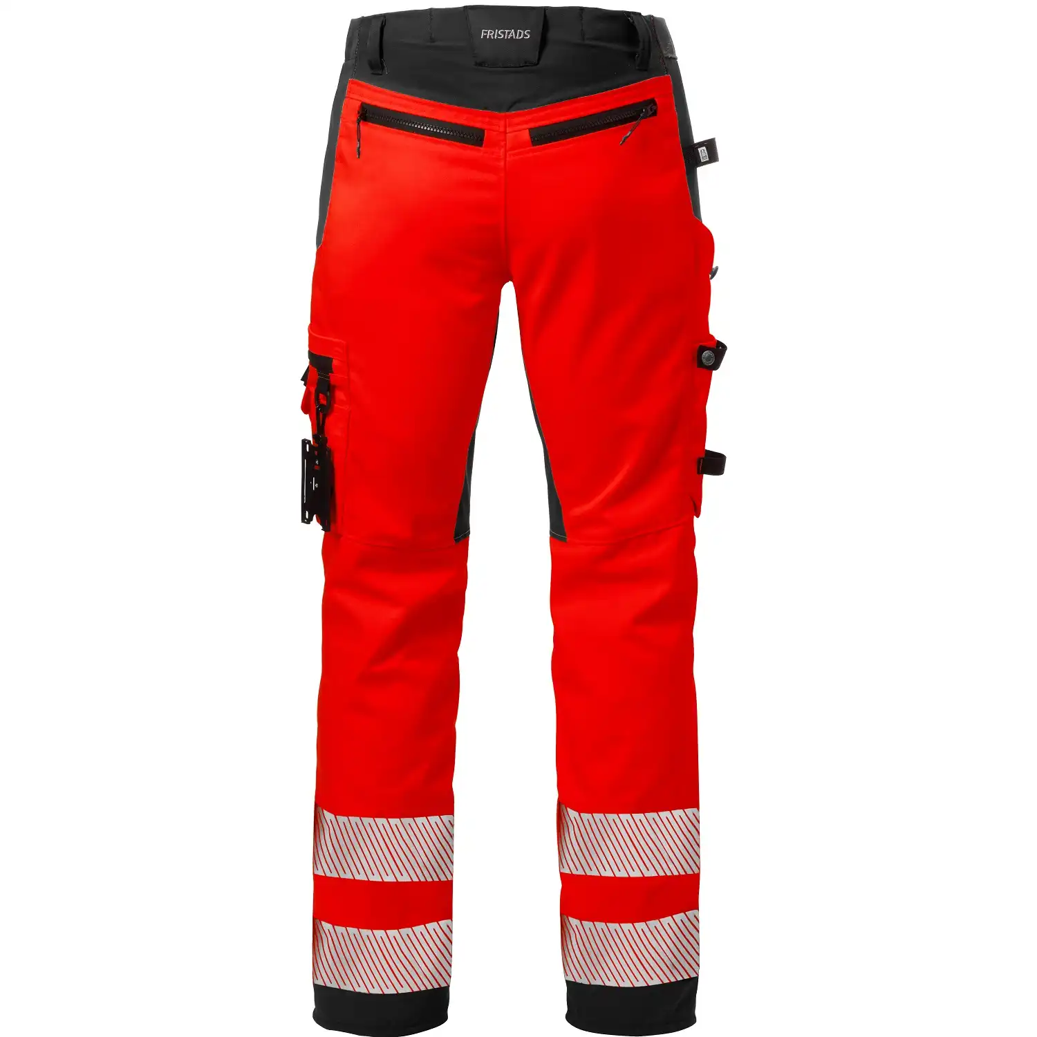 Warnschutz Stretch Handwerkerhose "2707 PLU" Stiby Kl. 2 in rot/schwarz, C44 - Thumbnail 2