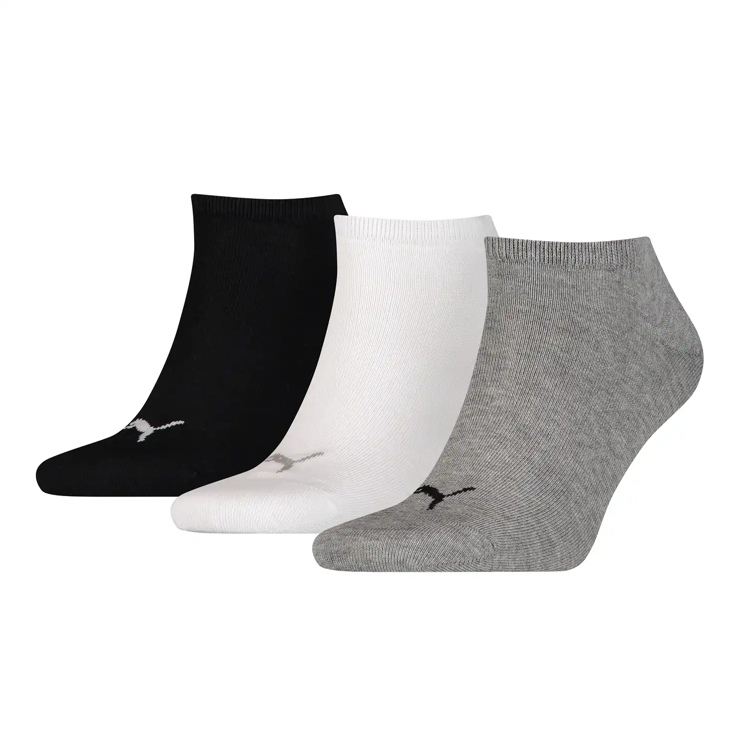 Sneakersocken "UNISEX SNEAKER PLAIN" 3-Pack in grau/weiß/schwarz, 39/42 - Thumbnail 1