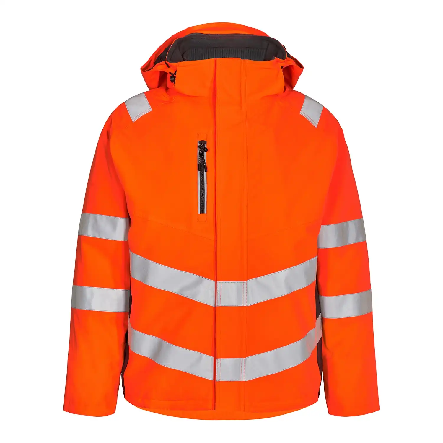 Warnschutz Winterjacke "1946-930" Safety Kl. 3 in orange/grau, S - Thumbnail 1