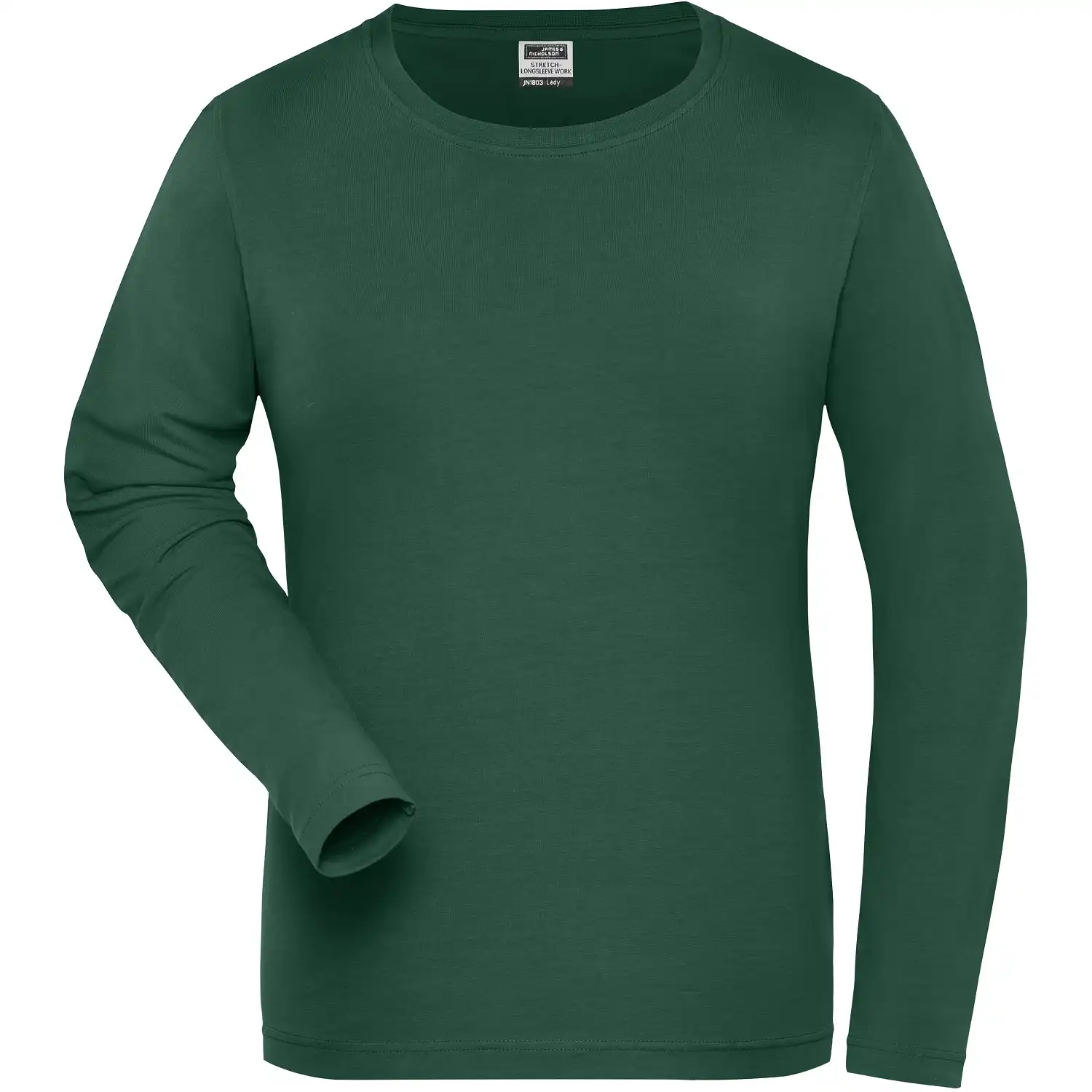 Damen Bio Stretch Langarmshirt "JN1803" UV-Schutz in dark-green, M - Bild 1