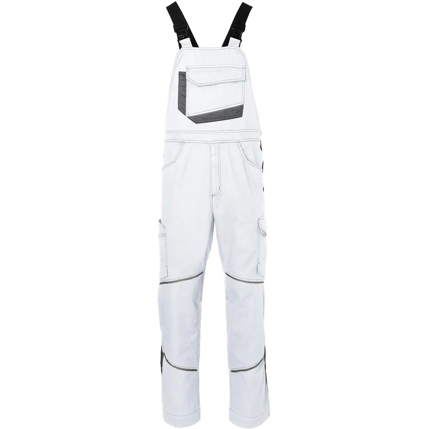 Latzhose "ICONIQ Cotton" in weiß/anthrazit, 52 - Bild 1