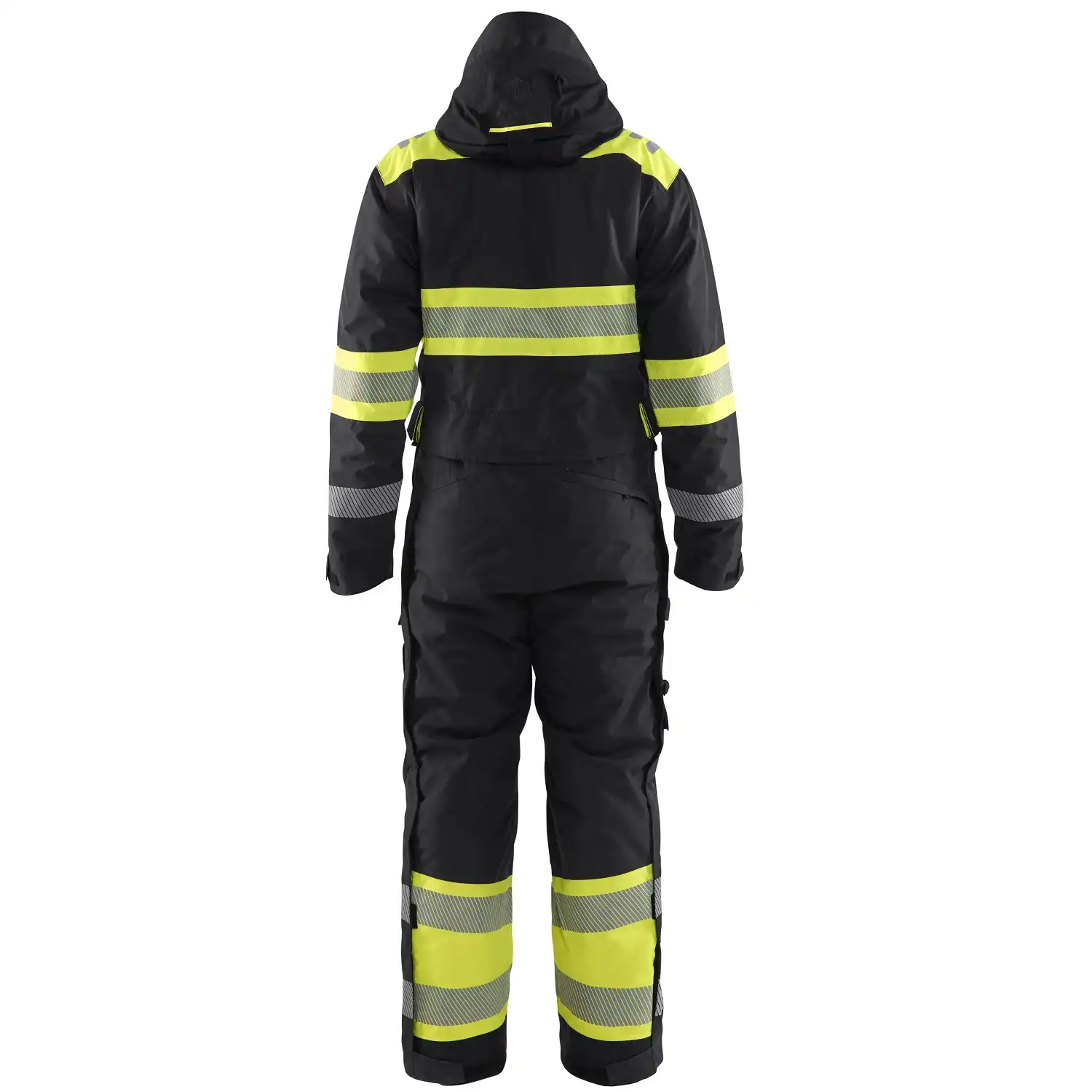 Warnschutz Winteroverall Kl. 1 "6720" in schwarz/gelb, XL - Thumbnail 2