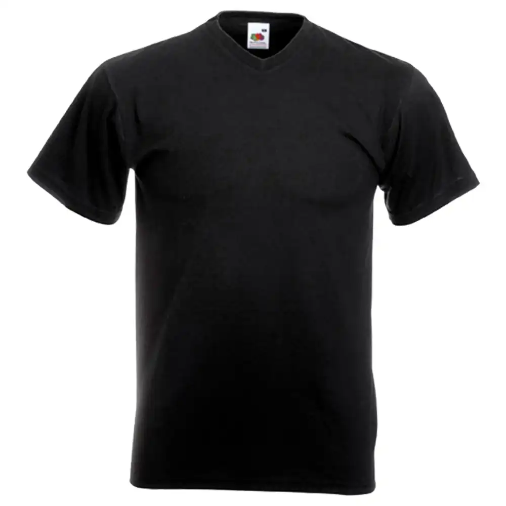 T-Shirt "F270" V-Ausschnitt Valueweight in black, L - Bild 1