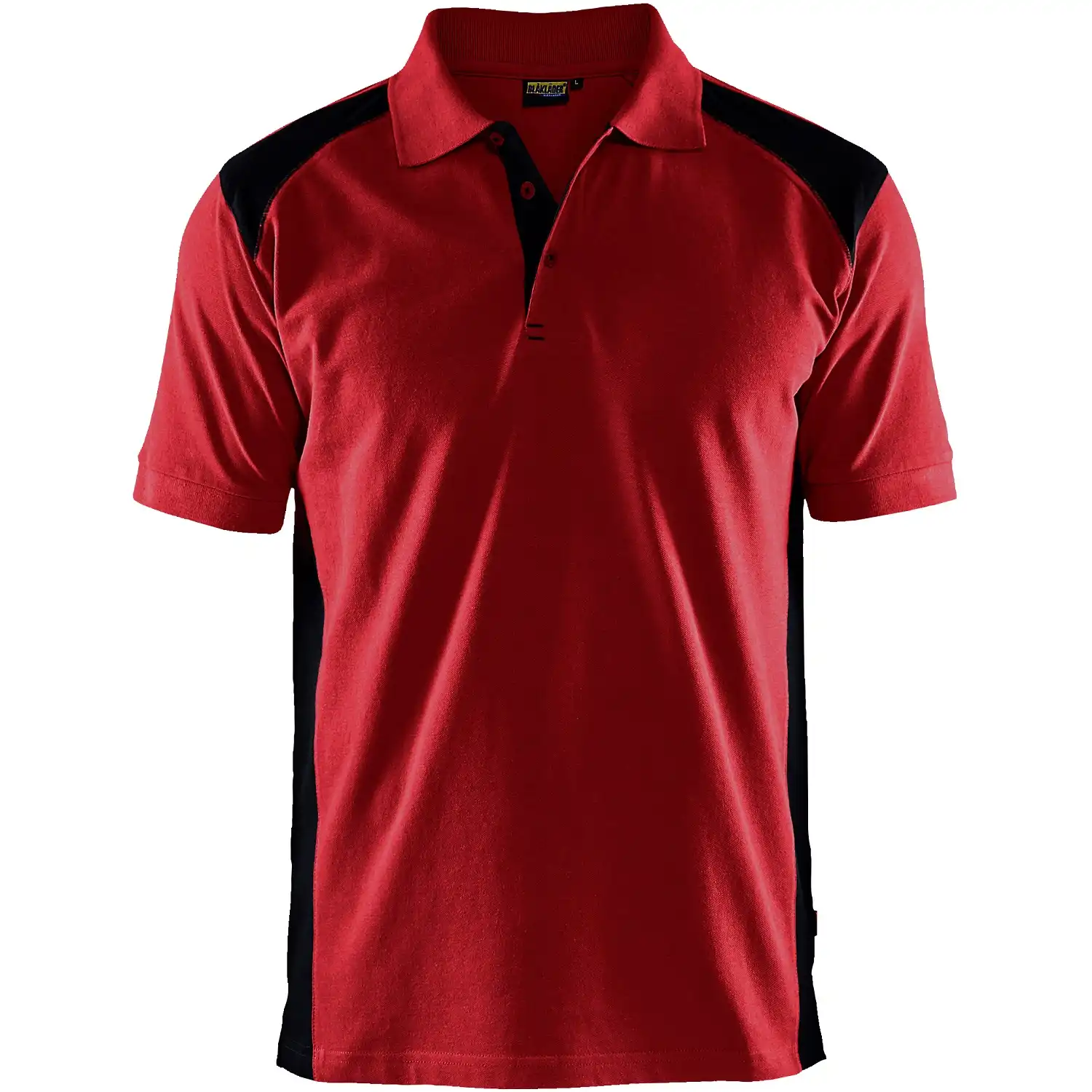 Polo-Shirt "3324" in rot/schwarz, L - Thumbnail 1