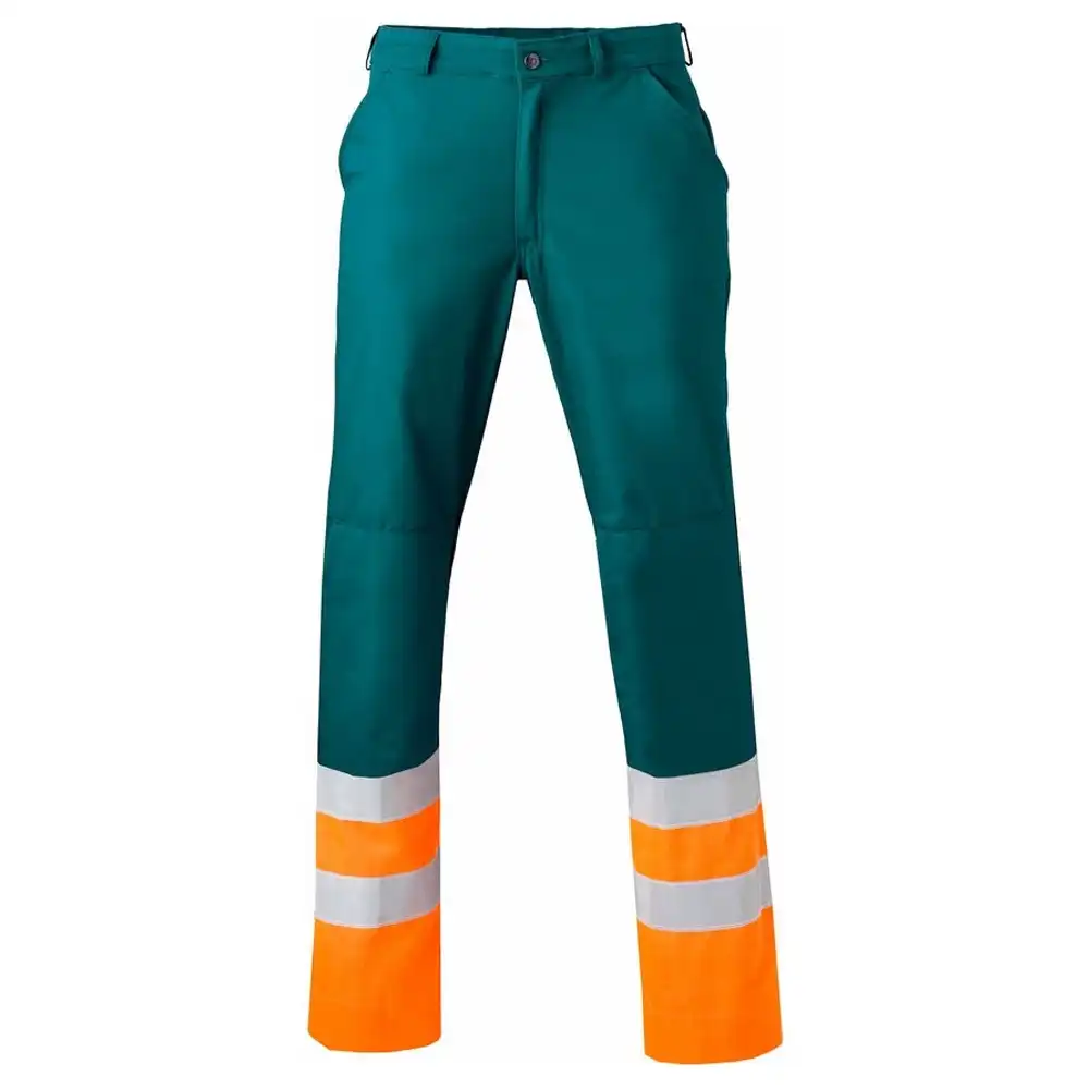 Warnschutz Bundhose "8397" High Visibility in grün/fluor orange, 48 - Thumbnail 1