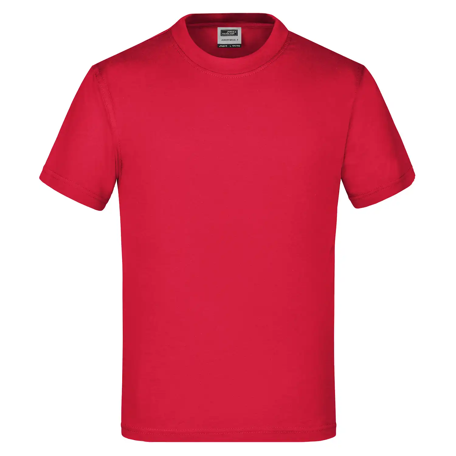 Kinder T-Shirt Basic-T "JN019" in red, L - Bild 1