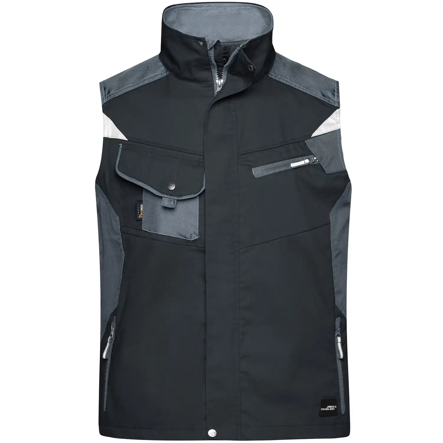 Arbeitsweste "JN822" in black/carbon, 3XL - Thumbnail 1