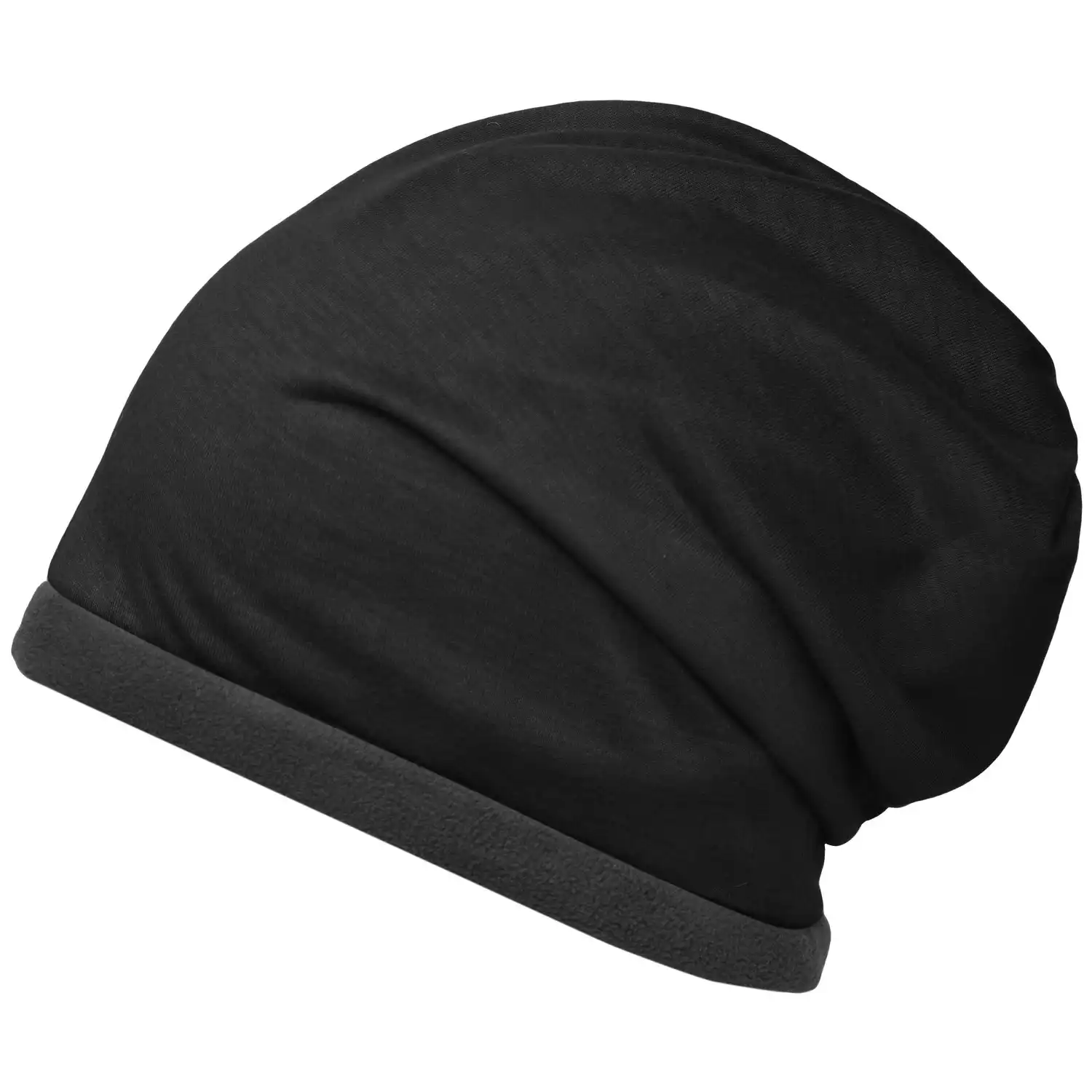 Fleece Beanie "MB7131" in black/carbon - Bild 1