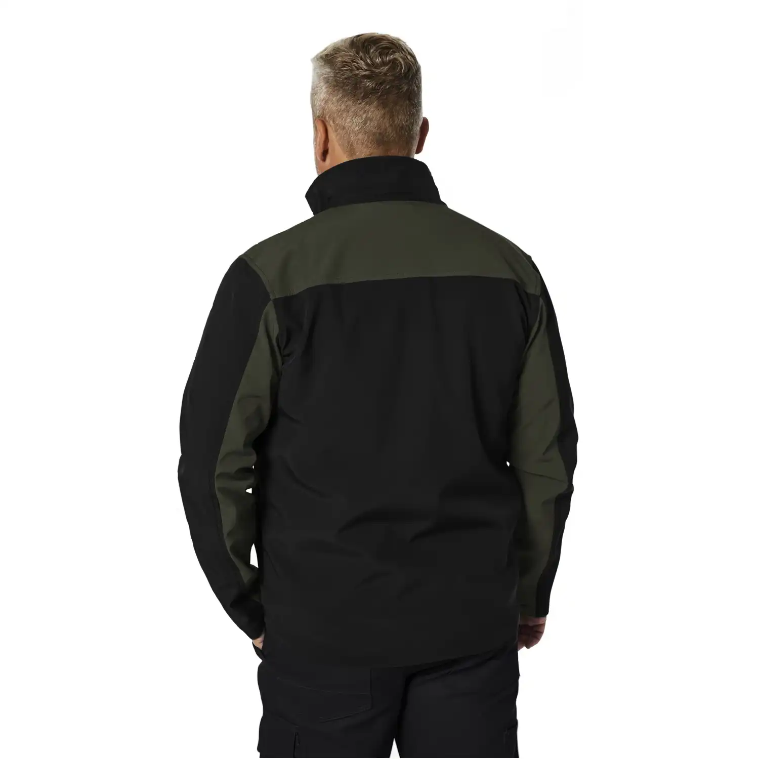 Softshelljacke "BASIC" in oliv/schwarz, XL - Thumbnail 2