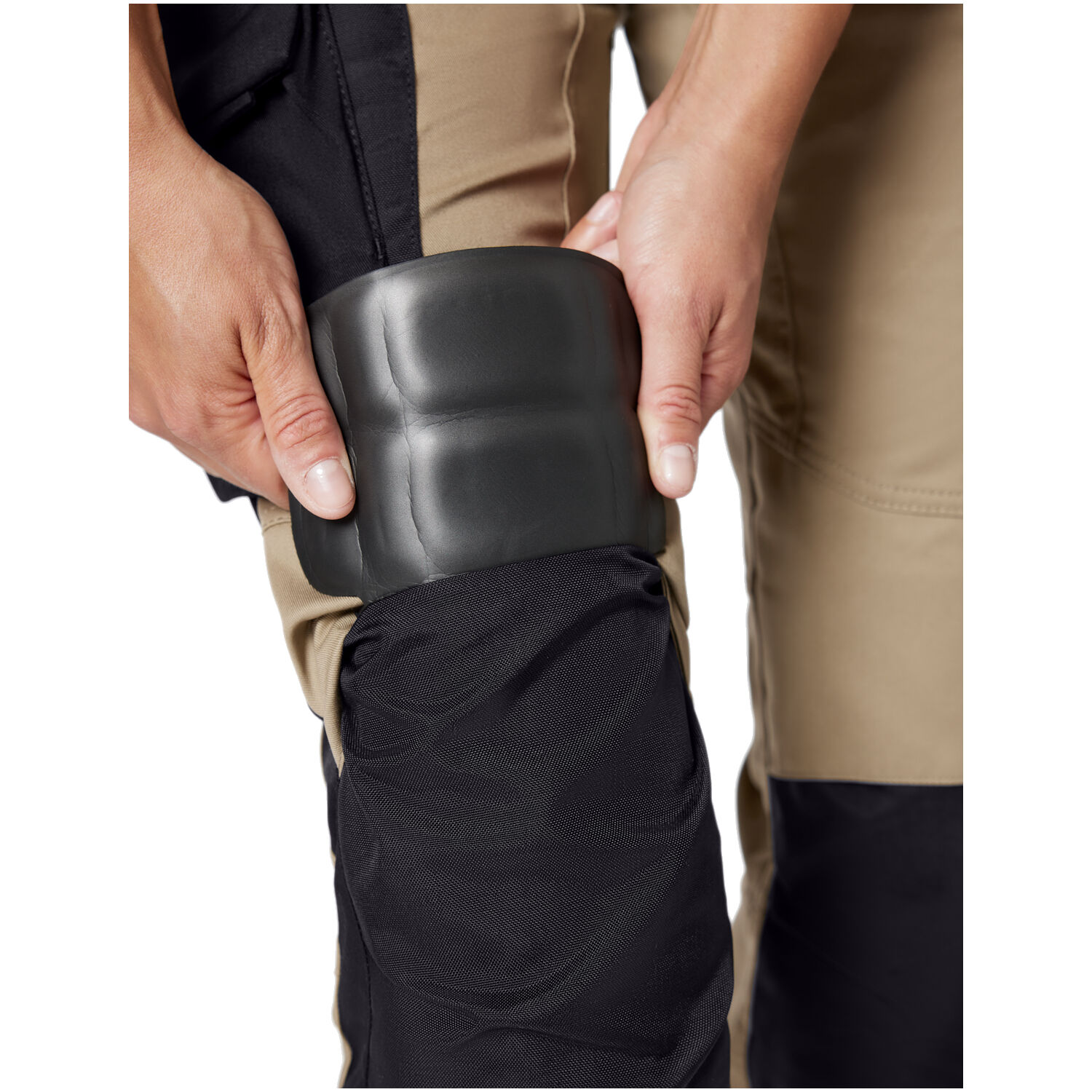 Damen Arbeitshose "ANNETTE" in beige/schwarz, 40 - Thumbnail 7