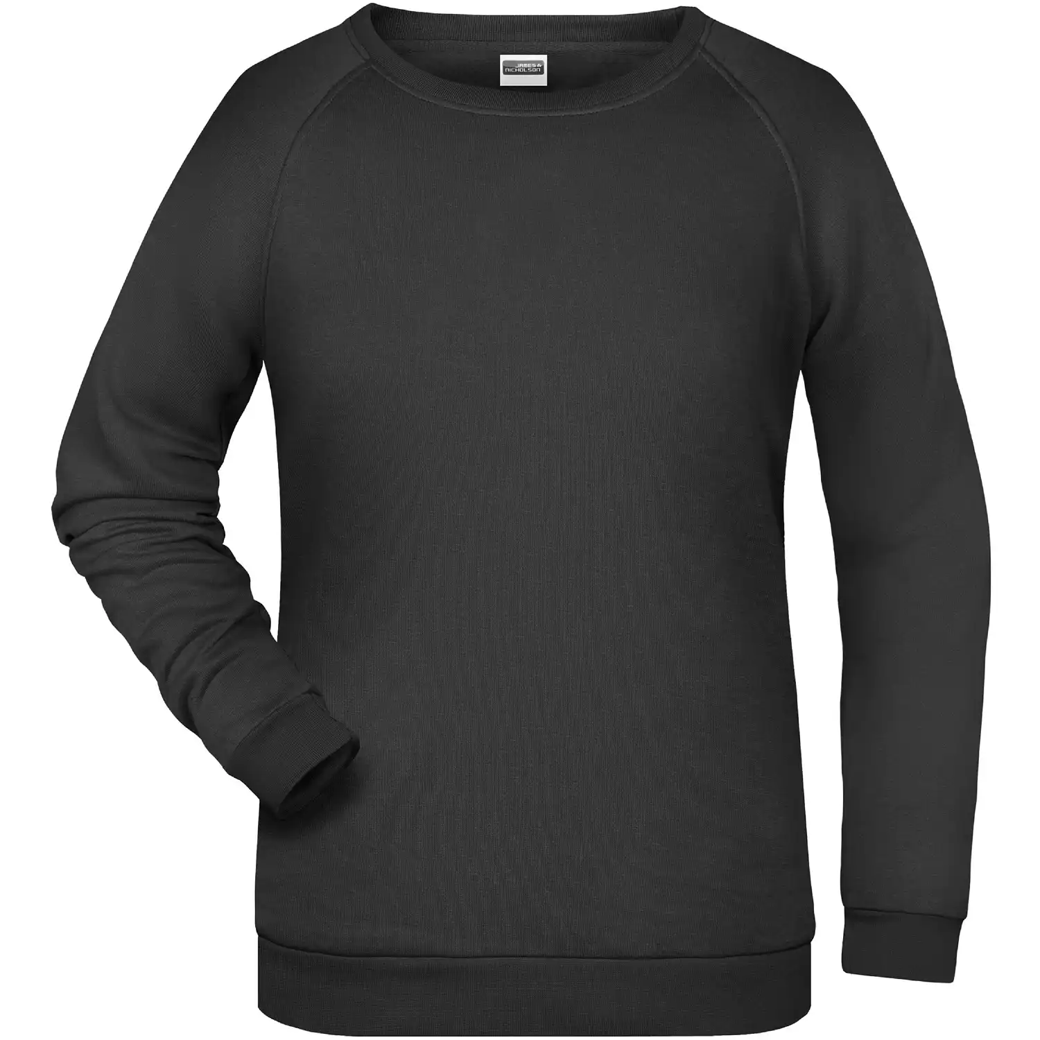 Damen Sweatshirt Basic Sweat Lady in black, L - Thumbnail 1