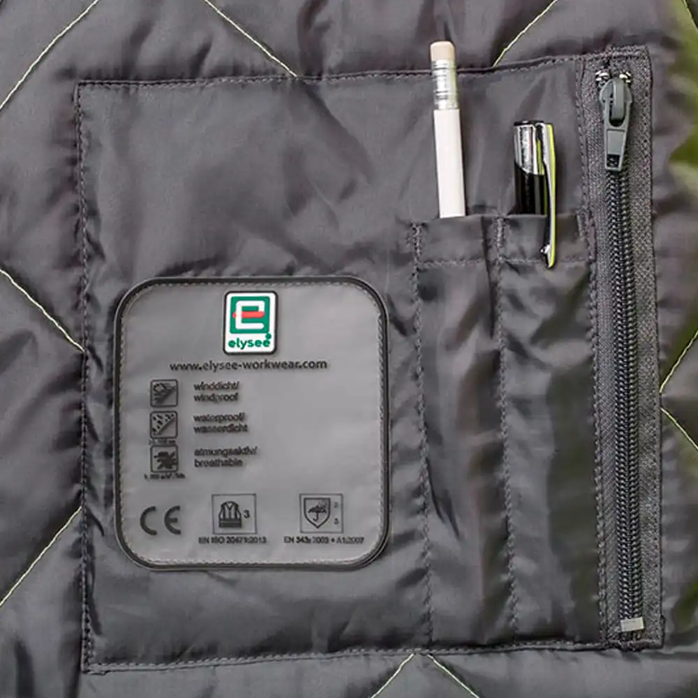 Warnschutz-Winterjacke 2in1 "RUFUS"Gelb/Grau in L - Thumbnail 5