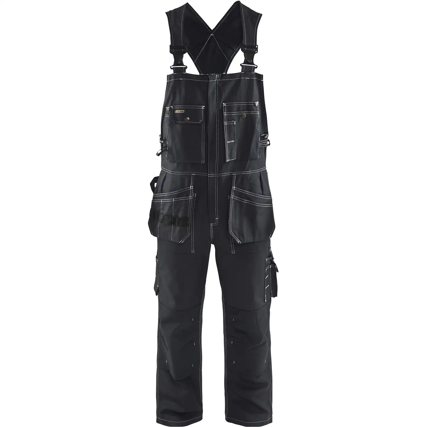 Handwerker-Latzhose "2600" 100% Baumwolle in schwarz, C146 - Thumbnail 1